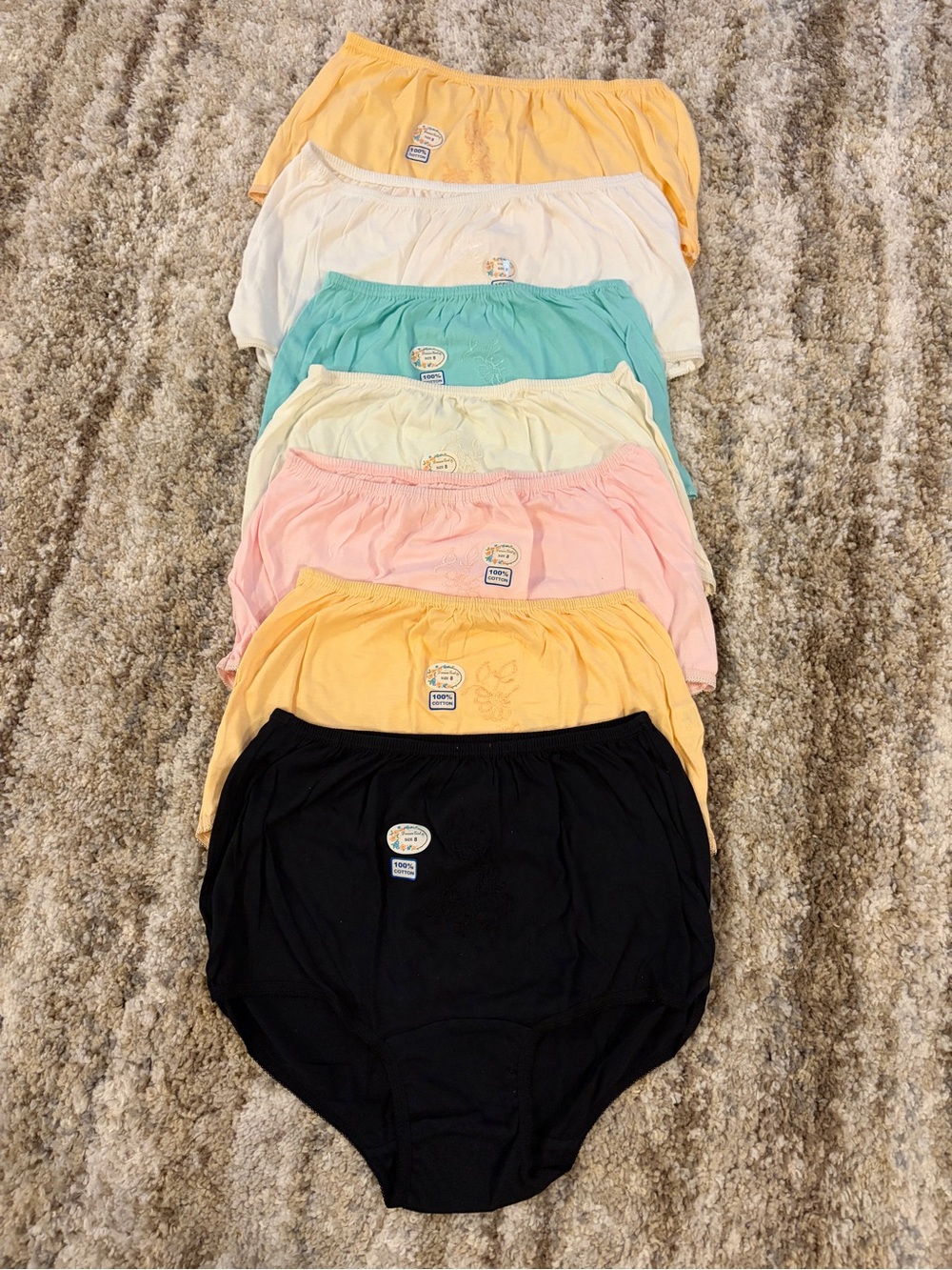 Women’s Cotton Briefs Pack - pack of 7, size 8, brand new